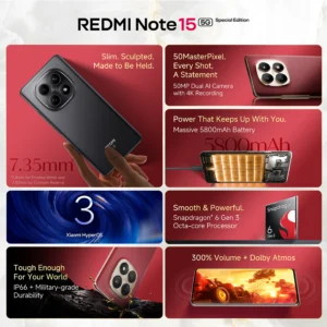 redmi note 15 se 5g (carbon black, 128 gb) (6 gb ram)